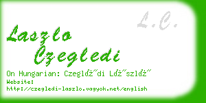 laszlo czegledi business card